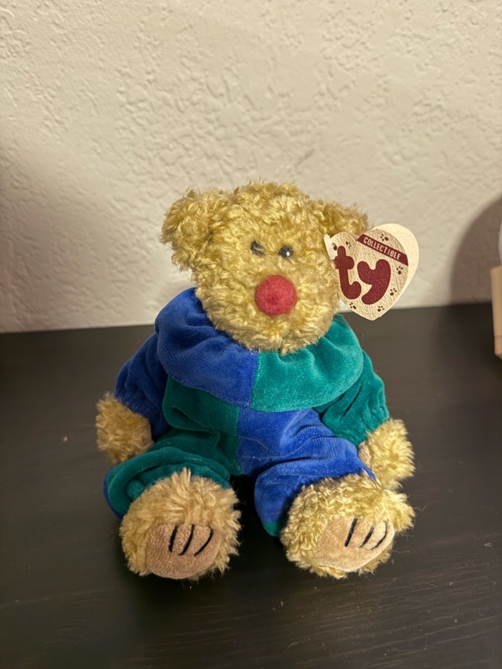Ty Beanie Baby Attic Treasures Collection Piccadilly Clown Bear Rare Vintage